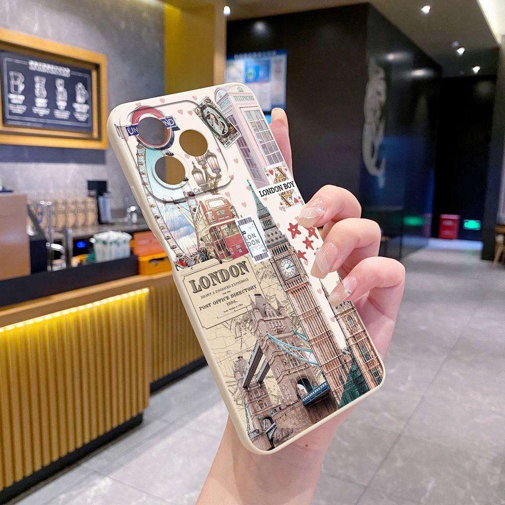 For Realme C61 C63 C65 C67 C53 C51 Note 50 60 C21 C33 C30 C35 C11 2021 C12 C15 C21Y C25Y Realme 12 13 London Bridge Full Protective Case Anti Drop Cover