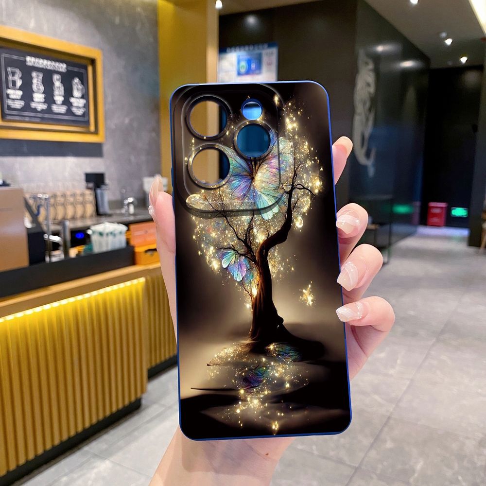 For Infinix Hot 50i 40i 40 Pro Note 12 G96 30 Hot 20 Play 12i 30i 20i 10S 11 Play 11S 10i Smart 8 9 5 Crystal Butterfly Full Protective Case Anti Drop Cover