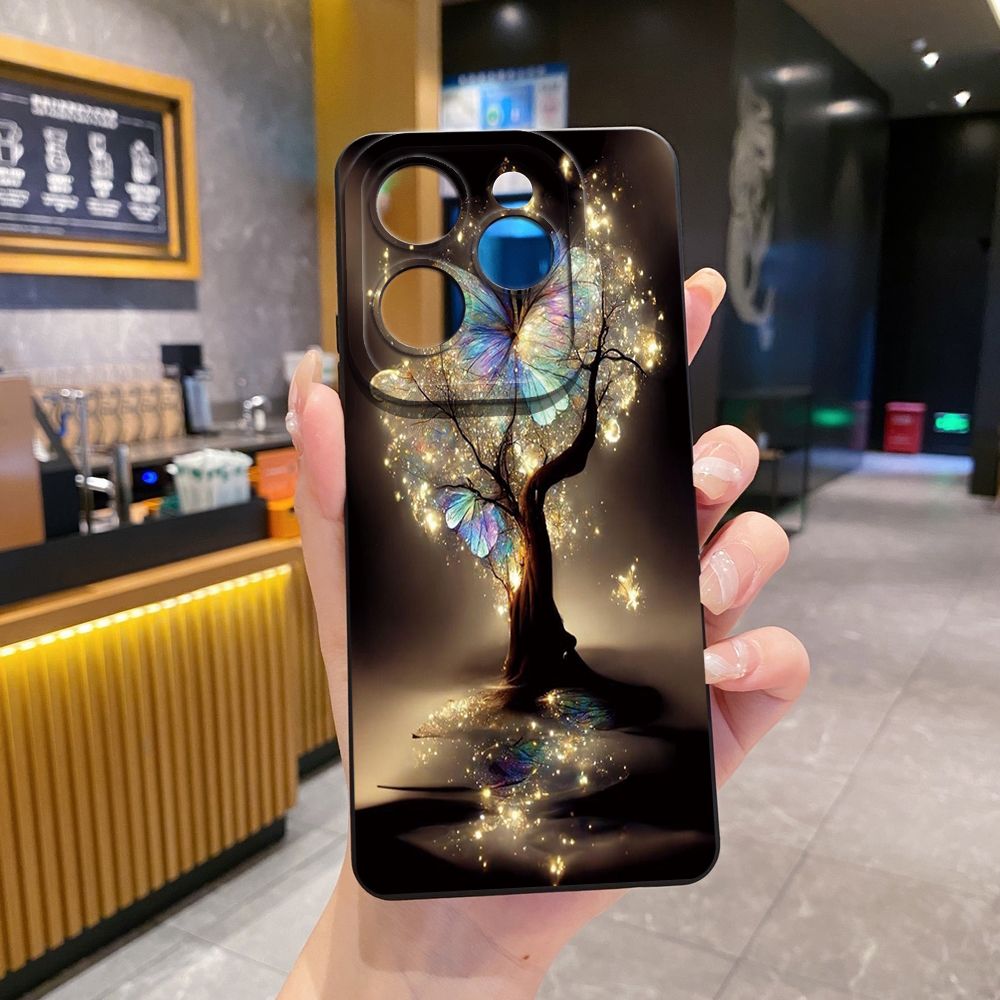 For Infinix Hot 50i 40i 40 Pro Note 12 G96 30 Hot 20 Play 12i 30i 20i 10S 11 Play 11S 10i Smart 8 9 5 Crystal Butterfly Full Protective Case Anti Drop Cover