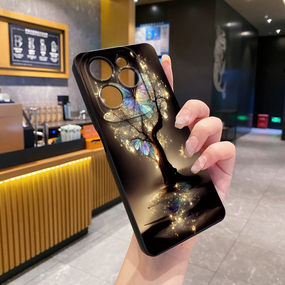 For Infinix Hot 50i 40i 40 Pro Note 12 G96 30 Hot 20 Play 12i 30i 20i 10S 11 Play 11S 10i Smart 8 9 5 Crystal Butterfly Full Protective Case Anti Drop Cover