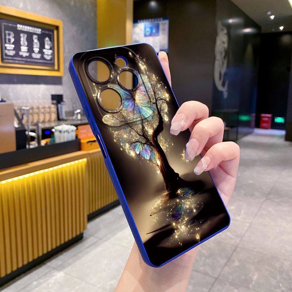 For Infinix Hot 50i 40i 40 Pro Note 12 G96 30 Hot 20 Play 12i 30i 20i 10S 11 Play 11S 10i Smart 8 9 5 Crystal Butterfly Full Protective Case Anti Drop Cover