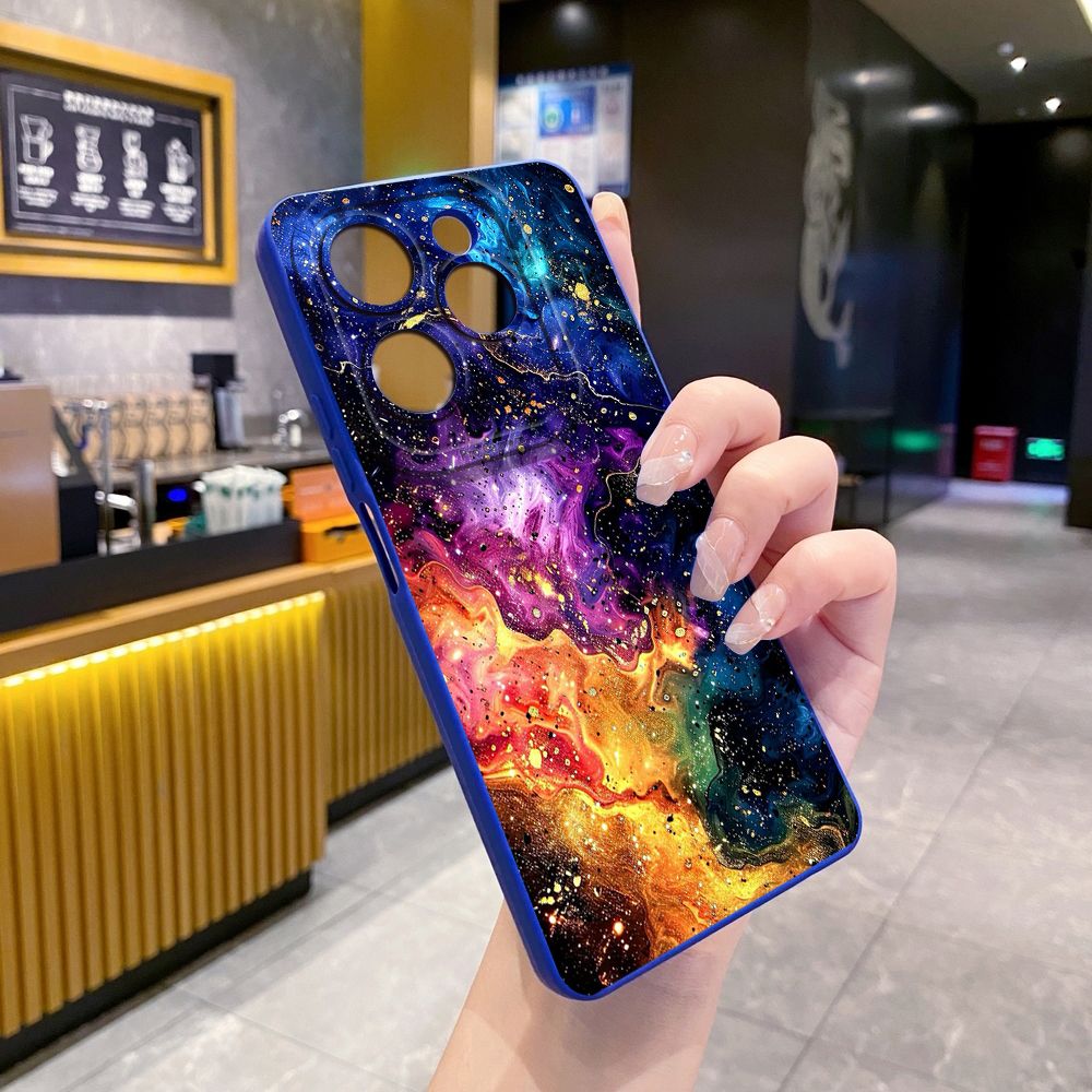 For Infinix Hot 50i 40i 40 Pro Note 12 G96 30 Hot 20 Play 12i 30i 20i 10S 11 Play 11S 10i Smart 8 9 5 Pink Golden Aurora Full Protective Case Anti Drop Cover