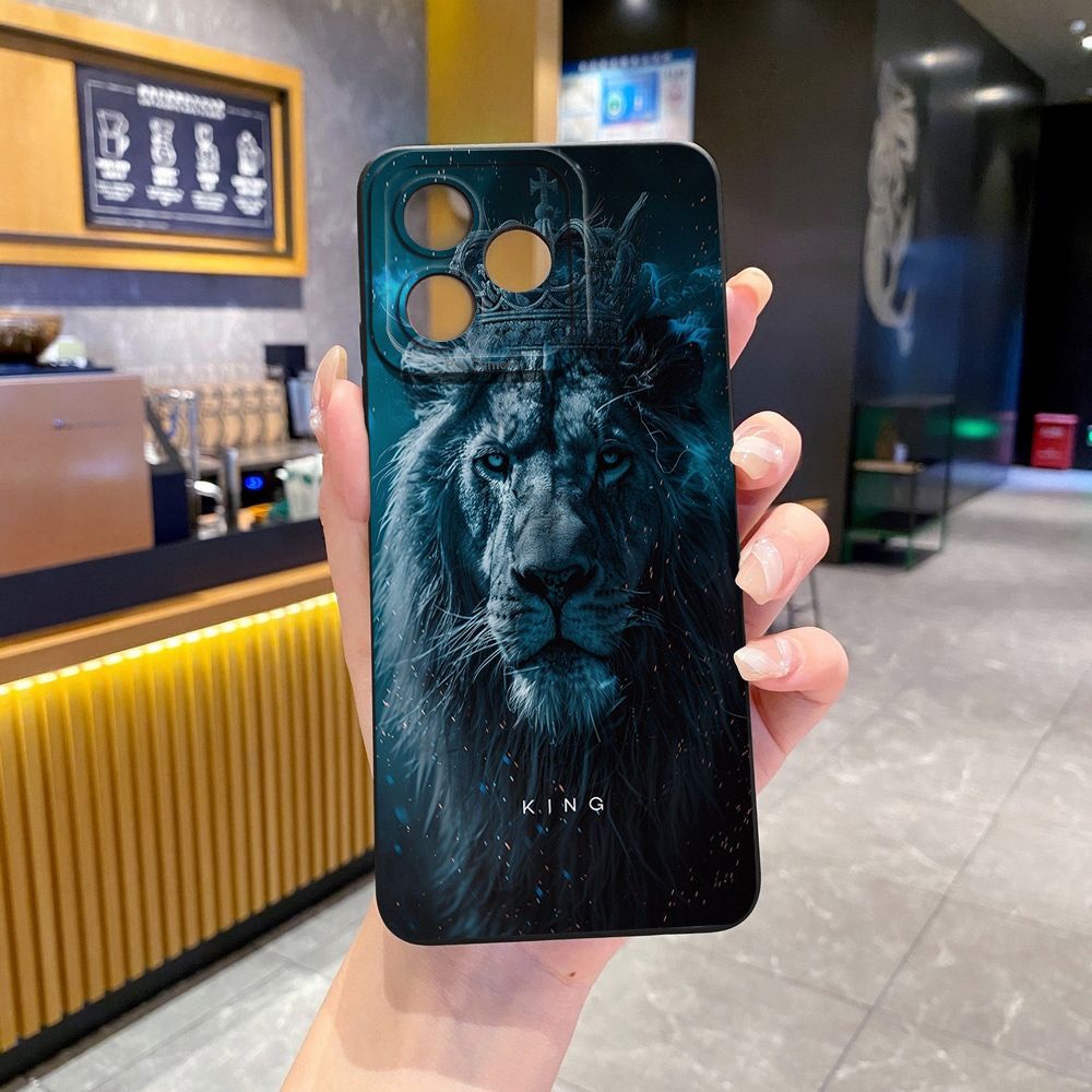 For Realme C61 C63 C65 C67 C53 C51 Note 50 60 C21 C33 C30 C35 C11 2021 C12 C15 C21Y C25Y Realme 12 13 Lion King Full Protective Case Anti Drop Cover