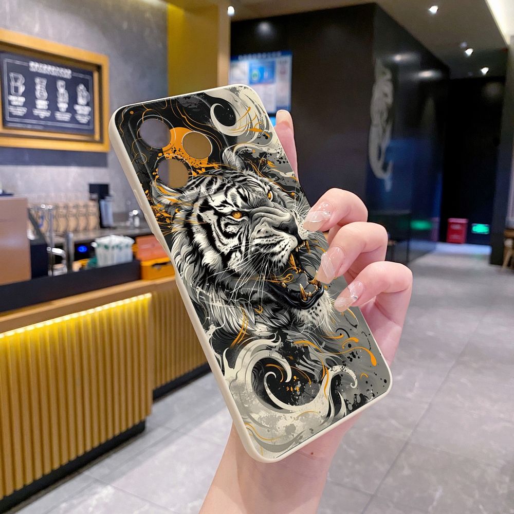 For Realme C61 C63 C65 C67 C53 C51 Note 50 60 C21 C33 C30 C35 C11 2021 C12 C15 C21Y C25Y Realme 12 13 Lion King Full Protective Case Anti Drop Cover