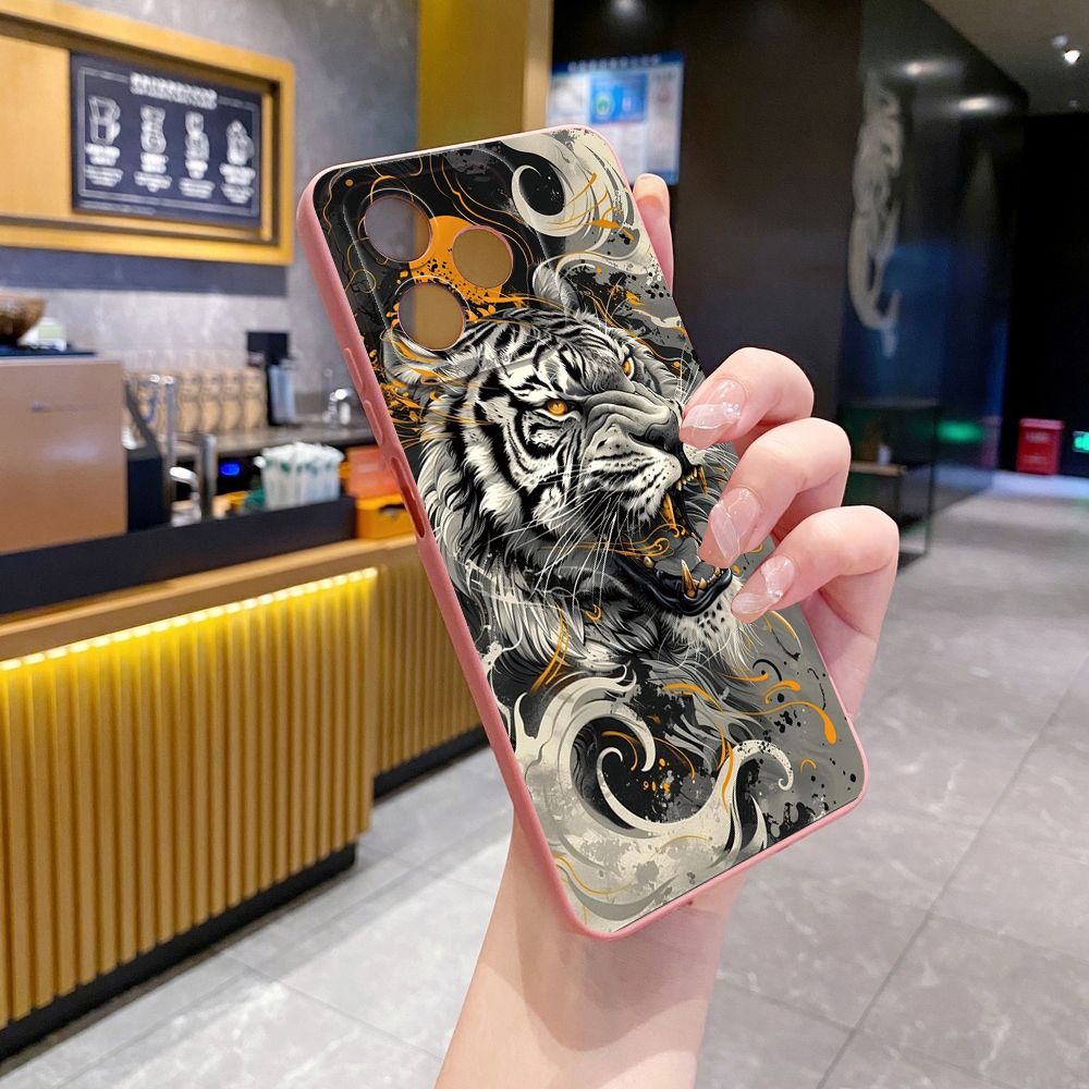 For Realme C61 C63 C65 C67 C53 C51 Note 50 60 C21 C33 C30 C35 C11 2021 C12 C15 C21Y C25Y Realme 12 13 Lion King Full Protective Case Anti Drop Cover