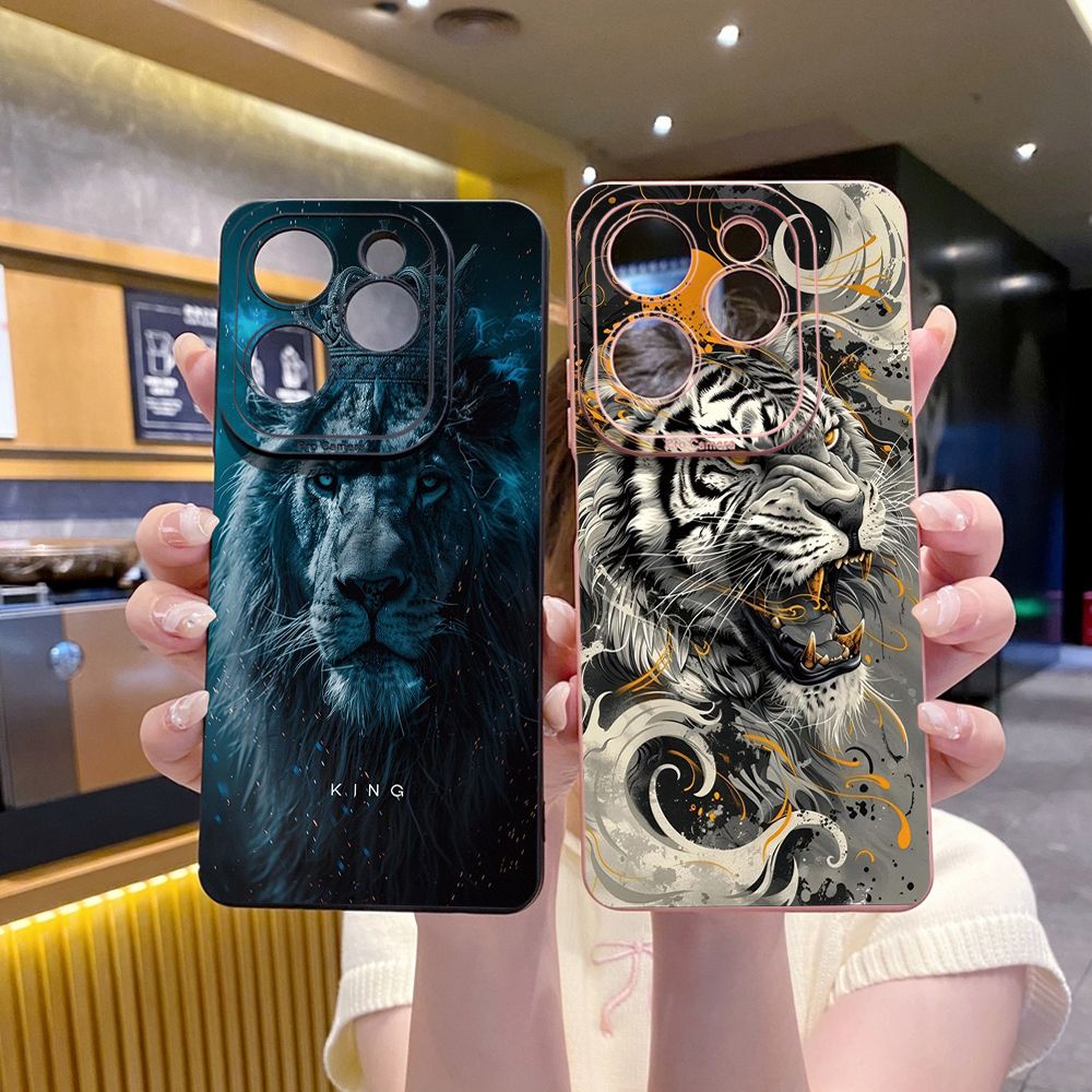 For Infinix Hot 50i 40i 40 Pro Note 12 G96 30 Hot 20 Play 12i 30i 20i 10S 11 Play 11S 10i Smart 8 9 5 Lion King Full Protective Case Anti Drop Cover
