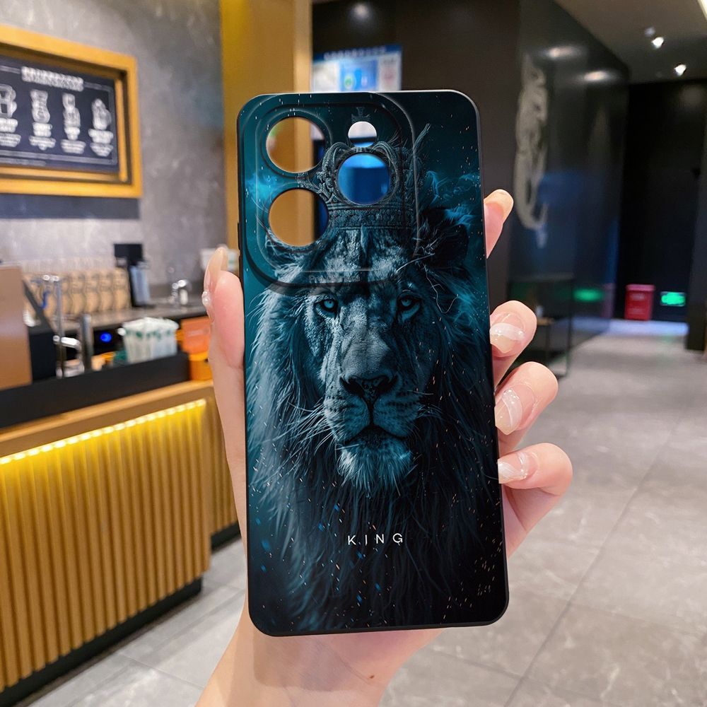 For Infinix Hot 50i 40i 40 Pro Note 12 G96 30 Hot 20 Play 12i 30i 20i 10S 11 Play 11S 10i Smart 8 9 5 Lion King Full Protective Case Anti Drop Cover