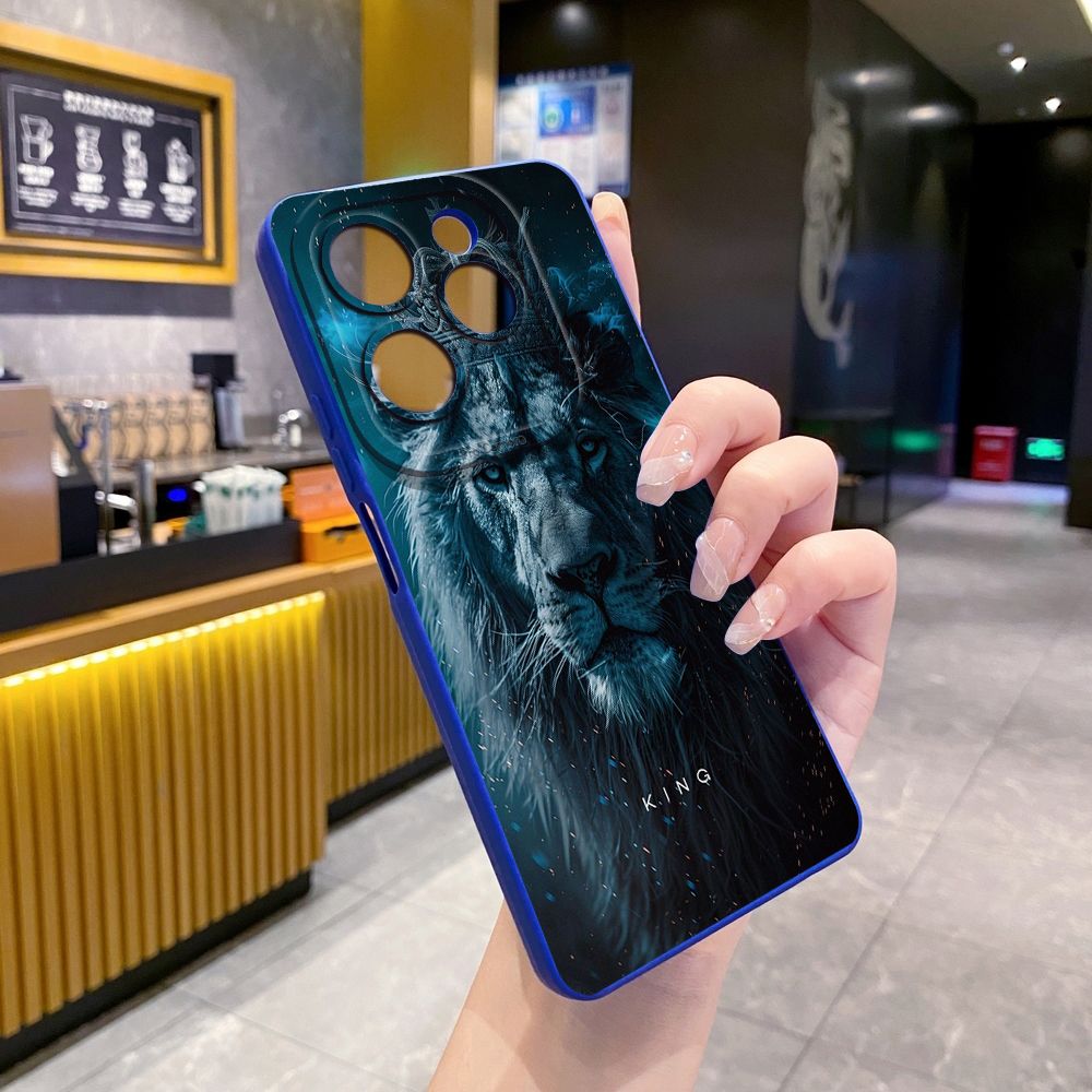 For Infinix Hot 50i 40i 40 Pro Note 12 G96 30 Hot 20 Play 12i 30i 20i 10S 11 Play 11S 10i Smart 8 9 5 Lion King Full Protective Case Anti Drop Cover