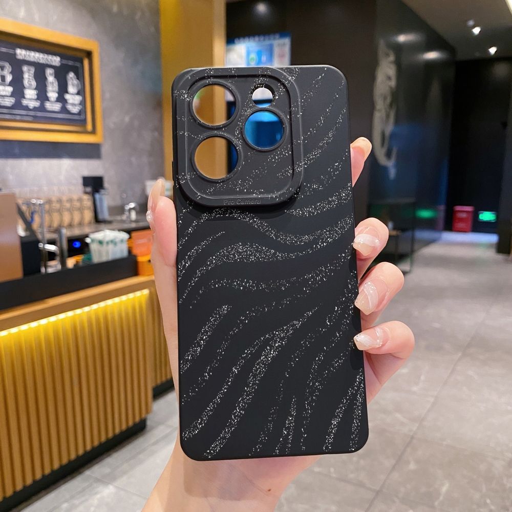 For Infinix Hot 50i 40i 40 Pro Note 12 G96 30 Hot 20 Play 12i 30i 20i 10S 11 Play 11S 10i Smart 8 9 5 Glitter Stripe Print Full Protective Case Anti Drop Cover