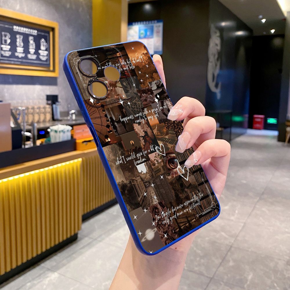 For Realme C61 C63 C65 C67 C53 C51 Note 50 60 C21 C33 C30 C35 C11 2021 C12 C15 C21Y C25Y Realme 12 13 Vintage Flower Art Town Butterfly Full Protective Case Anti Drop Cover