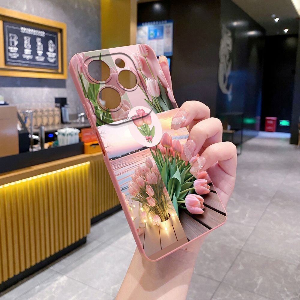For Infinix Hot 50i 40i 40 Pro Note 12 G96 30 Hot 20 Play 12i 30i 20i 10S 11 Play 11S 10i Smart 8 9 5 Vintage Flower Art Town Butterfly Full Protective Case Anti Drop Cover