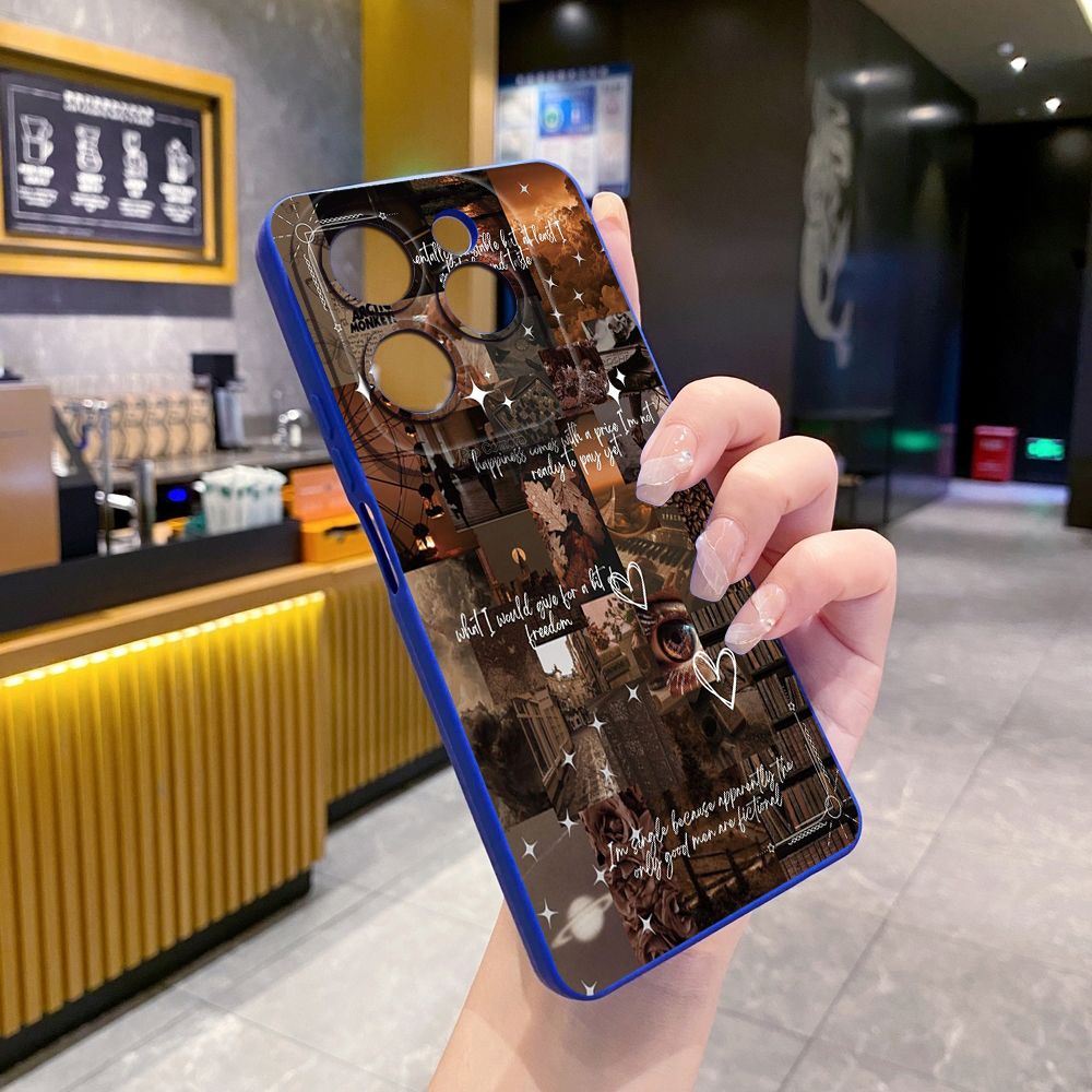 For Infinix Hot 50i 40i 40 Pro Note 12 G96 30 Hot 20 Play 12i 30i 20i 10S 11 Play 11S 10i Smart 8 9 5 Vintage Flower Art Town Butterfly Full Protective Case Anti Drop Cover