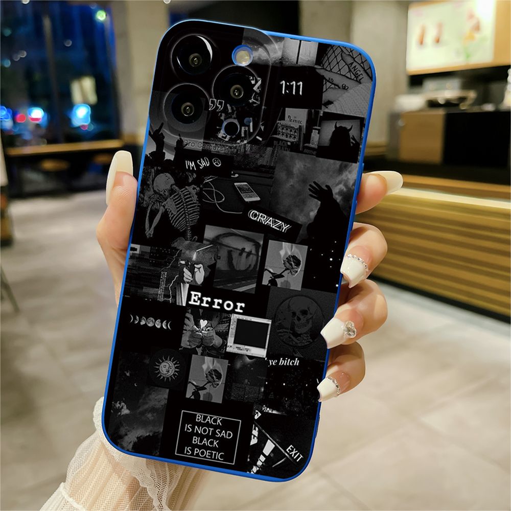 For iPhone 16 Pro Max 14 Plus 13 Pro Max 12 11 XR 8 7 SE 2022 XS Max Poetic Black Full Protective Case Anti Drop Cover
