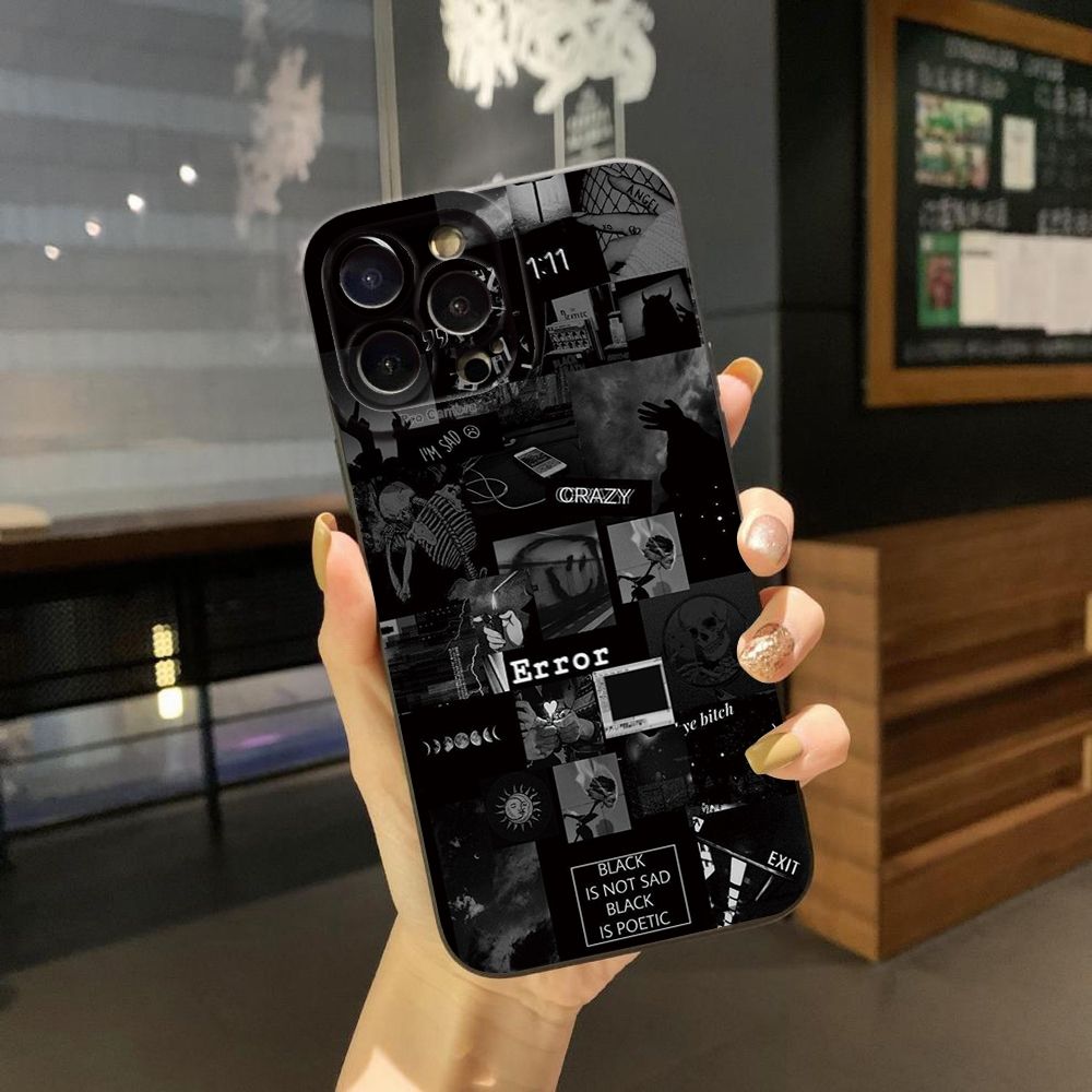 For iPhone 16 Pro Max 14 Plus 13 Pro Max 12 11 XR 8 7 SE 2022 XS Max Poetic Black Full Protective Case Anti Drop Cover
