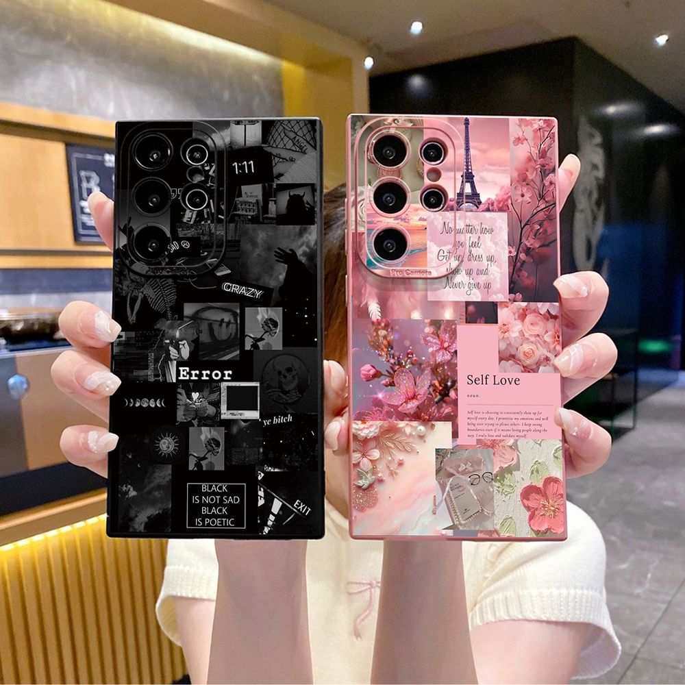 For Samsung Galaxy S24 S23 Ultra S22 Plus Note 20 S21 FE S20 Poetic Black Full Protective Case Anti Drop Cover