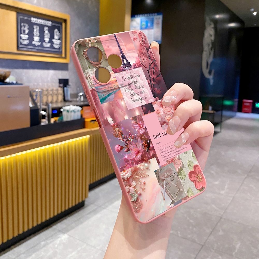 For Realme C61 C63 C65 C67 C53 C51 Note 50 60 C21 C33 C30 C35 C11 2021 C12 C15 C21Y C25Y Realme 12 13 Poetic Black Full Protective Case Anti Drop Cover