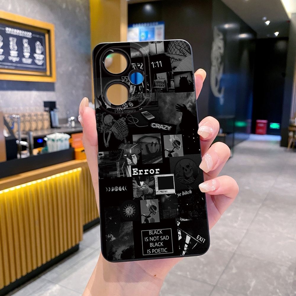 For VIVO Y28 Y03 Y18 Y17S Y27 Y15A Y15S Y02S Y02A Y36 Y33S Y12S Y12A Y01 Y1S Y20A Y22 Poetic Black Full Protective Case Anti Drop Cover