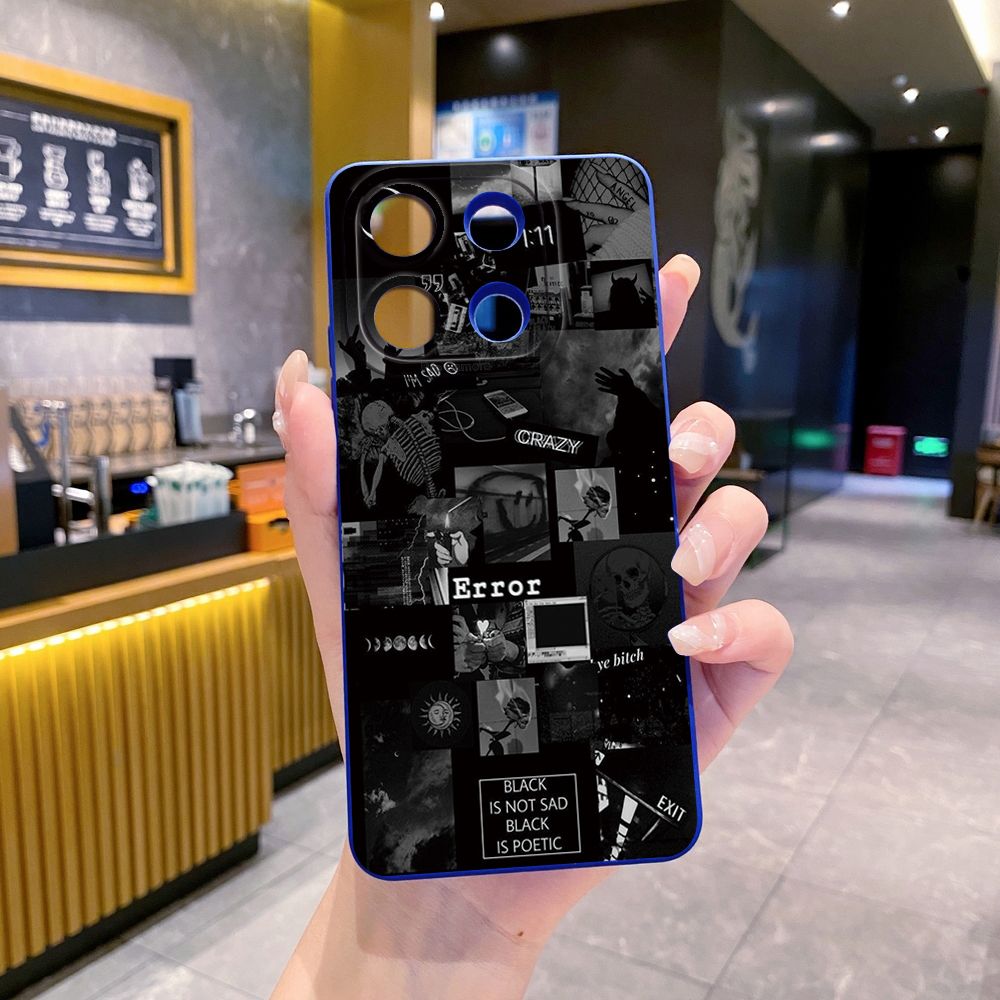 For Xiaomi Redmi Note 13 12 Pro 5G 12S 11S 13C A1 10 Pro 4G 10S Redmi 10C 9C Poetic Black Full Protective Case Anti Drop Cover