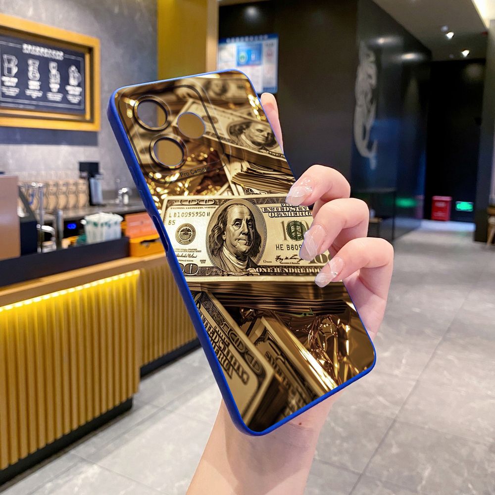 For Realme C61 C63 C65 C67 C53 C51 Note 50 60 C21 C33 C30 C35 C11 2021 C12 C15 C21Y C25Y Realme 12 13 USD Dollar Cash Full Protective Case Anti Drop Cover