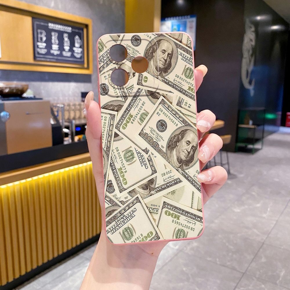 For Realme C61 C63 C65 C67 C53 C51 Note 50 60 C21 C33 C30 C35 C11 2021 C12 C15 C21Y C25Y Realme 12 13 USD Dollar Cash Full Protective Case Anti Drop Cover