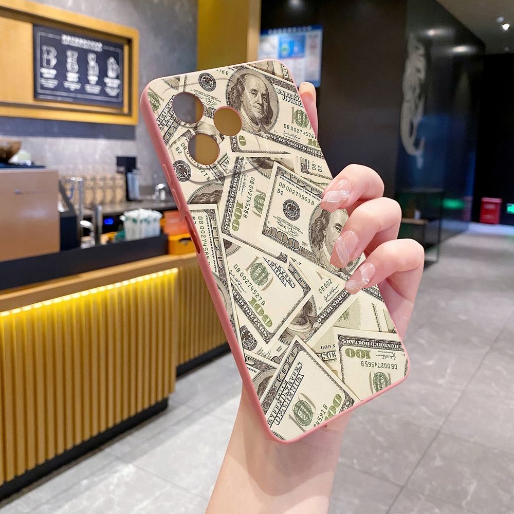 For Realme C61 C63 C65 C67 C53 C51 Note 50 60 C21 C33 C30 C35 C11 2021 C12 C15 C21Y C25Y Realme 12 13 USD Dollar Cash Full Protective Case Anti Drop Cover
