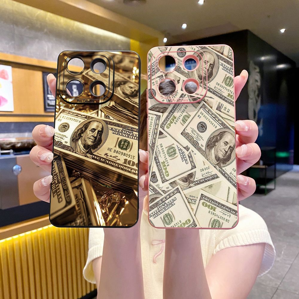 For Xiaomi Redmi Note 13 12 Pro 5G 12S 11S 13C A1 10 Pro 4G 10S Redmi 10C 9C USD Dollar Cash Full Protective Case Anti Drop Cover