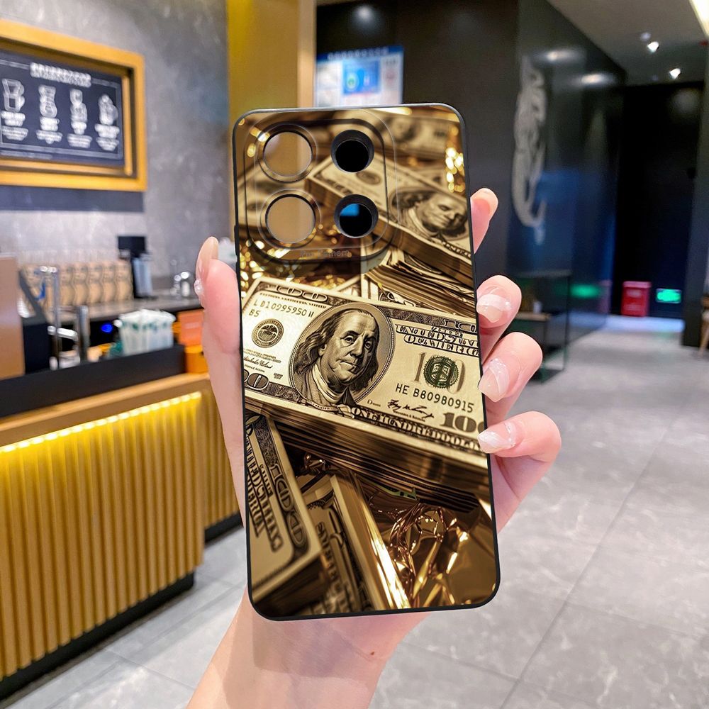 For Xiaomi Redmi Note 13 12 Pro 5G 12S 11S 13C A1 10 Pro 4G 10S Redmi 10C 9C USD Dollar Cash Full Protective Case Anti Drop Cover