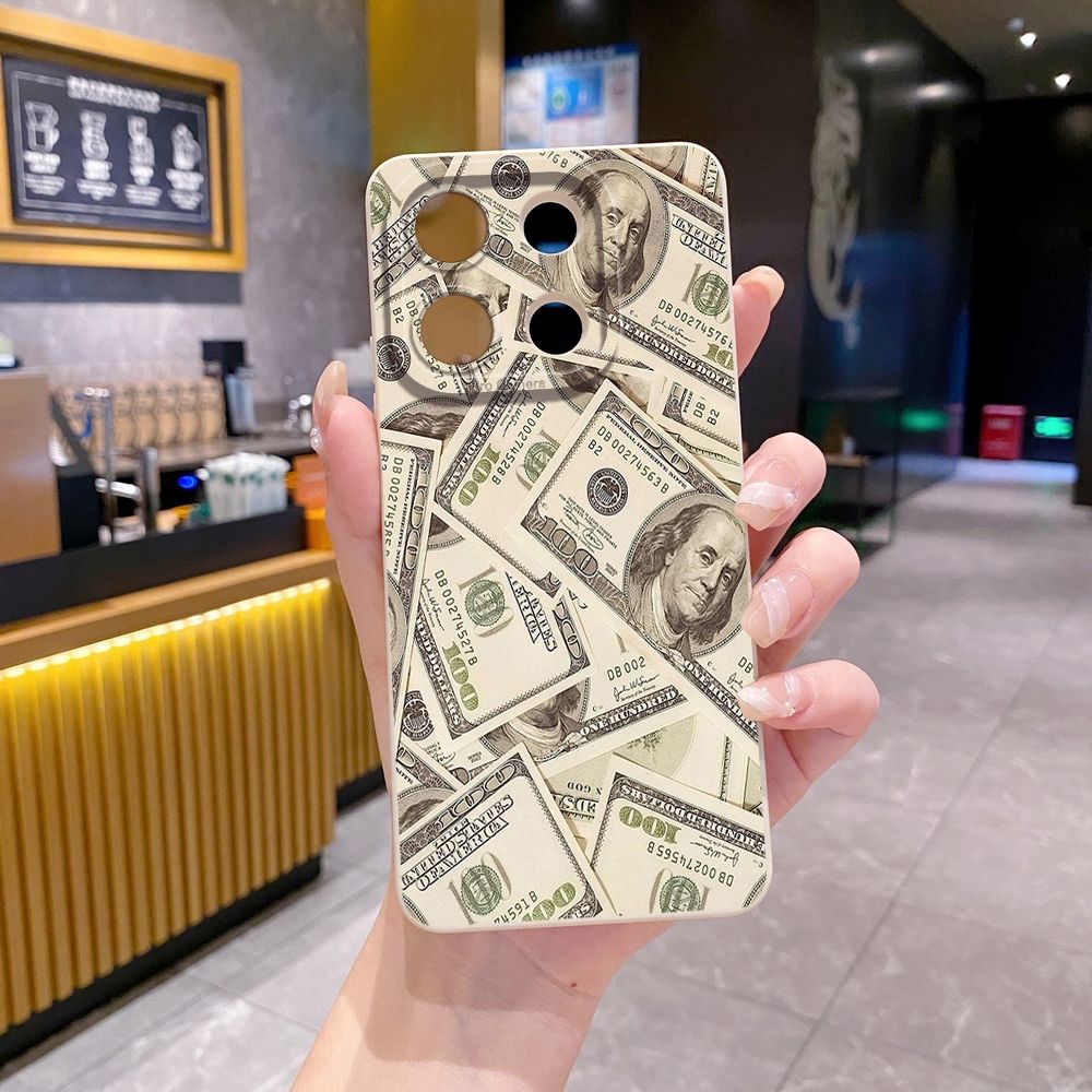 For Xiaomi Redmi Note 13 12 Pro 5G 12S 11S 13C A1 10 Pro 4G 10S Redmi 10C 9C USD Dollar Cash Full Protective Case Anti Drop Cover