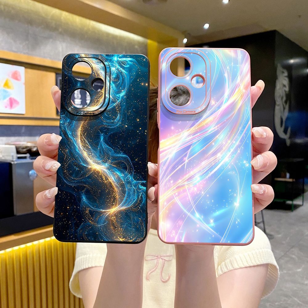 For VIVO Y28 Y03 Y18 Y17S Y27 Y15A Y15S Y02S Y02A Y36 Y33S Y12S Y12A Y01 Y1S Y20A Y22 Blue Aurora Full Protective Case Anti Drop Cover