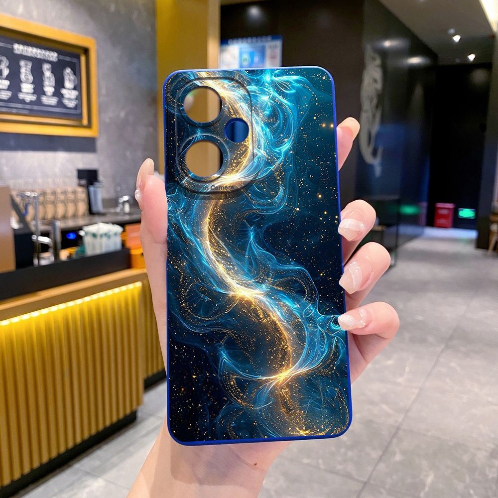 For VIVO Y28 Y03 Y18 Y17S Y27 Y15A Y15S Y02S Y02A Y36 Y33S Y12S Y12A Y01 Y1S Y20A Y22 Blue Aurora Full Protective Case Anti Drop Cover