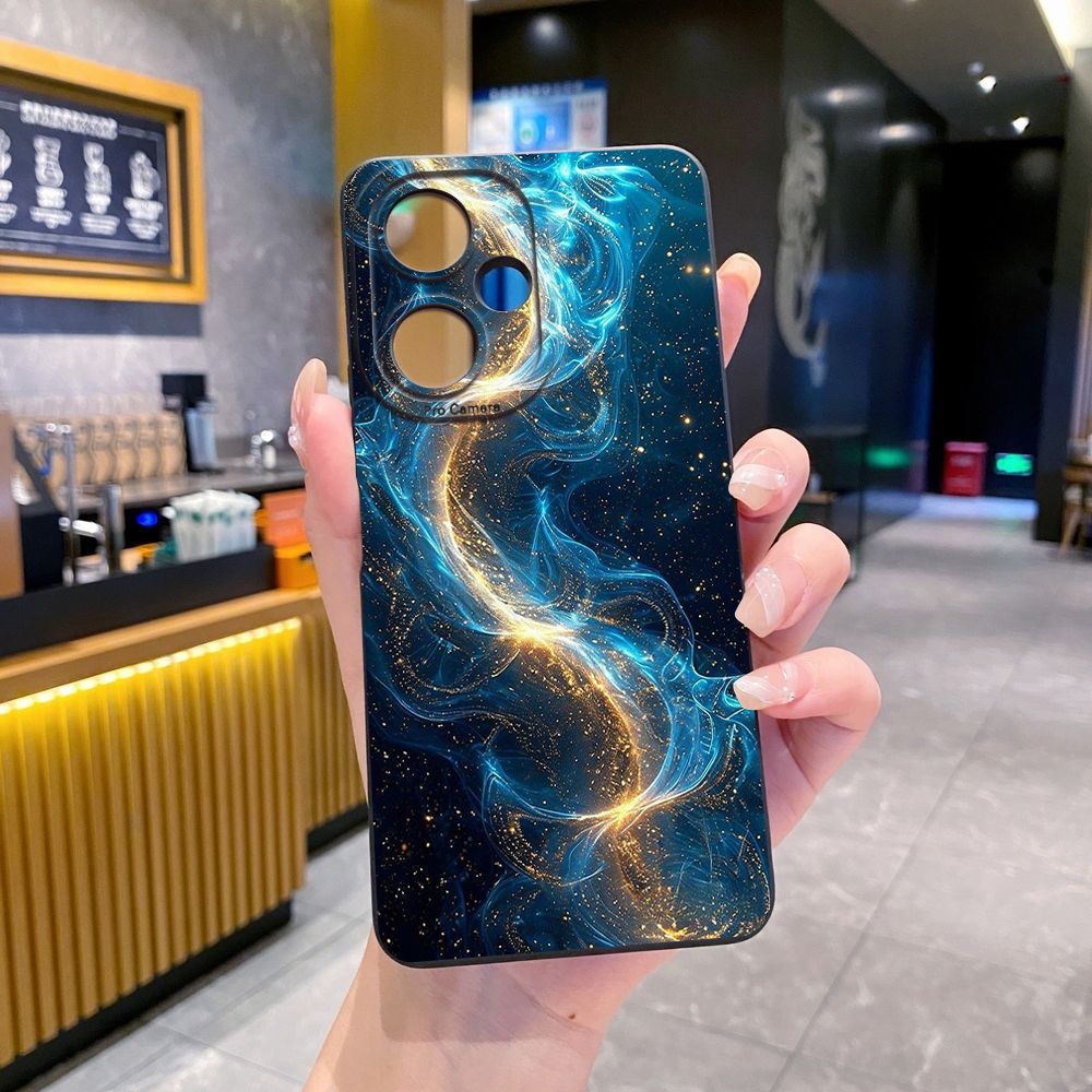 For VIVO Y28 Y03 Y18 Y17S Y27 Y15A Y15S Y02S Y02A Y36 Y33S Y12S Y12A Y01 Y1S Y20A Y22 Blue Aurora Full Protective Case Anti Drop Cover