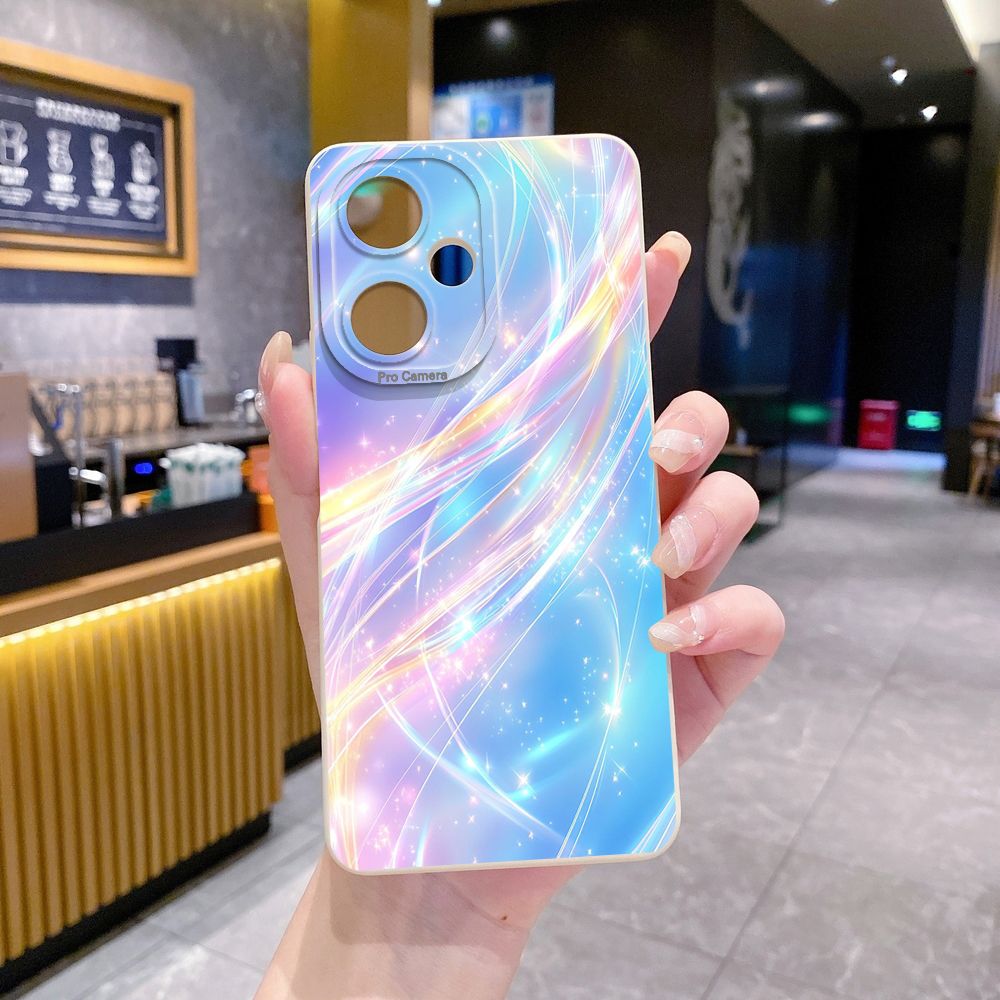 For VIVO Y28 Y03 Y18 Y17S Y27 Y15A Y15S Y02S Y02A Y36 Y33S Y12S Y12A Y01 Y1S Y20A Y22 Blue Aurora Full Protective Case Anti Drop Cover