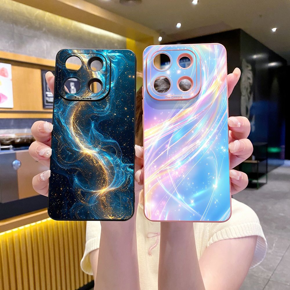 For Xiaomi Redmi Note 13 12 Pro 5G 12S 11S 13C A1 10 Pro 4G 10S Redmi 10C 9C Blue Aurora Full Protective Case Anti Drop Cover