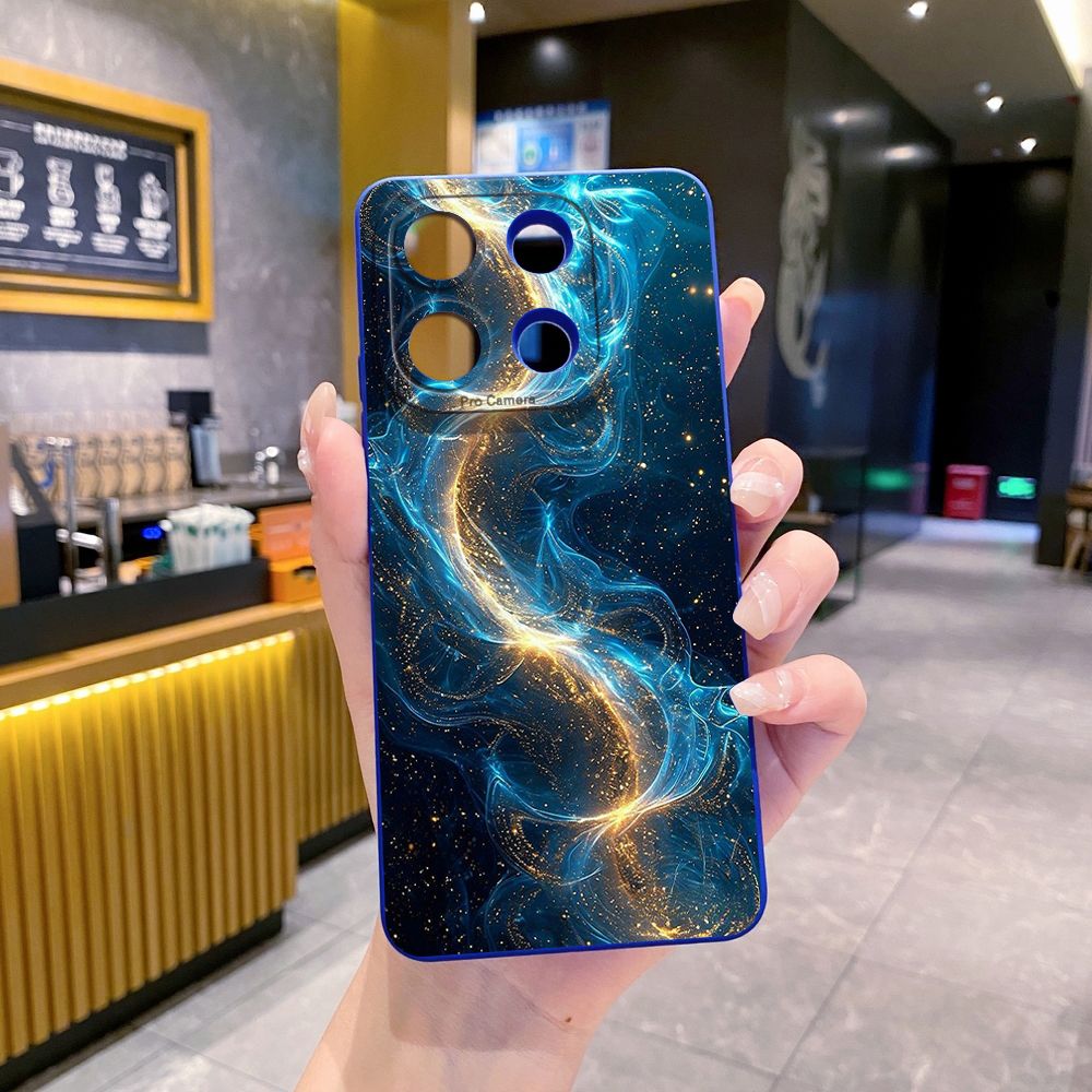 For Xiaomi Redmi Note 13 12 Pro 5G 12S 11S 13C A1 10 Pro 4G 10S Redmi 10C 9C Blue Aurora Full Protective Case Anti Drop Cover