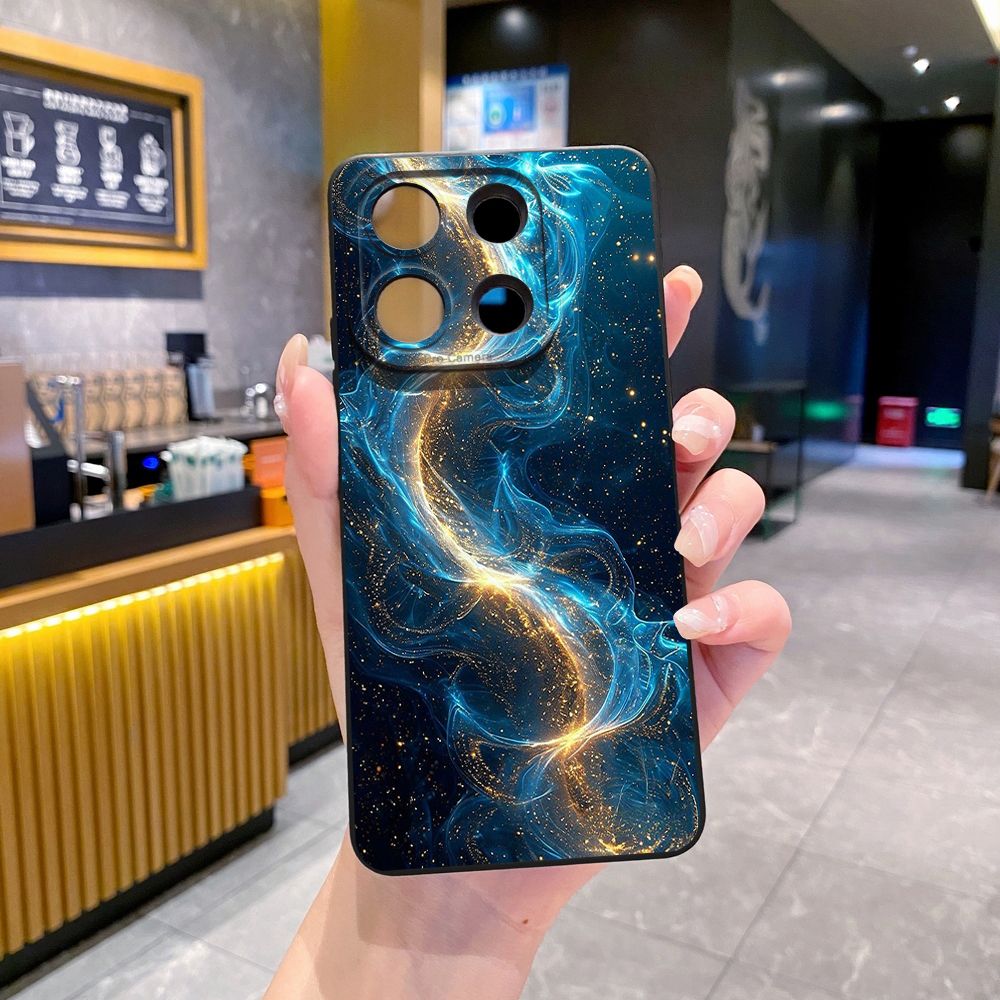 For Xiaomi Redmi Note 13 12 Pro 5G 12S 11S 13C A1 10 Pro 4G 10S Redmi 10C 9C Blue Aurora Full Protective Case Anti Drop Cover