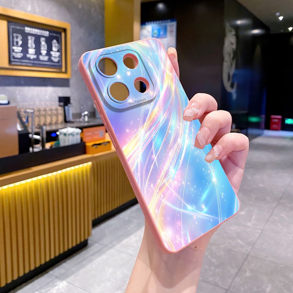 For Xiaomi Redmi Note 13 12 Pro 5G 12S 11S 13C A1 10 Pro 4G 10S Redmi 10C 9C Blue Aurora Full Protective Case Anti Drop Cover