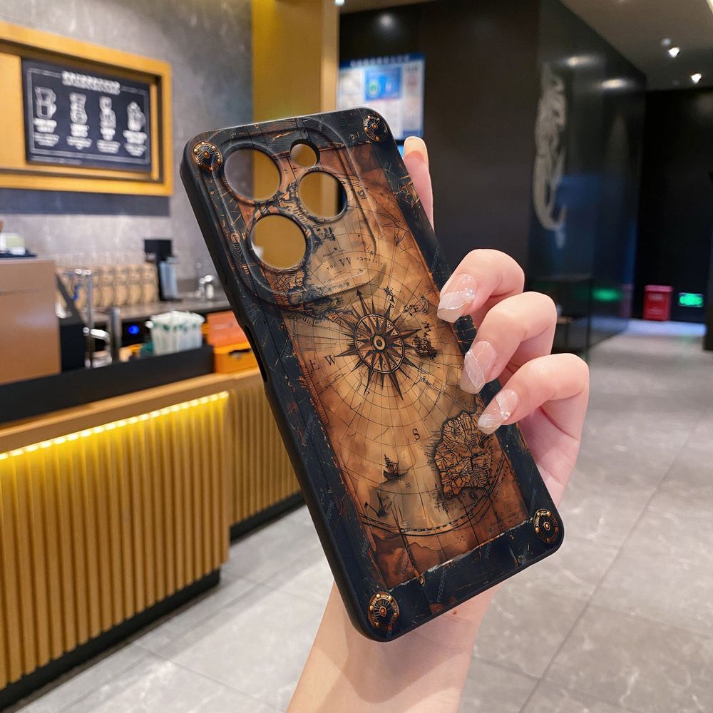 For Infinix Hot 50i 40i 40 Pro Note 12 G96 30 Hot 20 Play 12i 30i 20i 10S 11 Play 11S 10i Smart 8 9 5 Map Compass Airplane Full Protective Case Anti Drop Cover