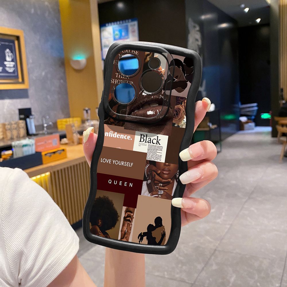 For Tecno Camon 19 Pro NEO 20 30 POP 6 GO 7 Spark GO 2023 8C 9 10 Pro 20C Cute Coffee Cat Wave Frame Phone Case Anti Drop Cover