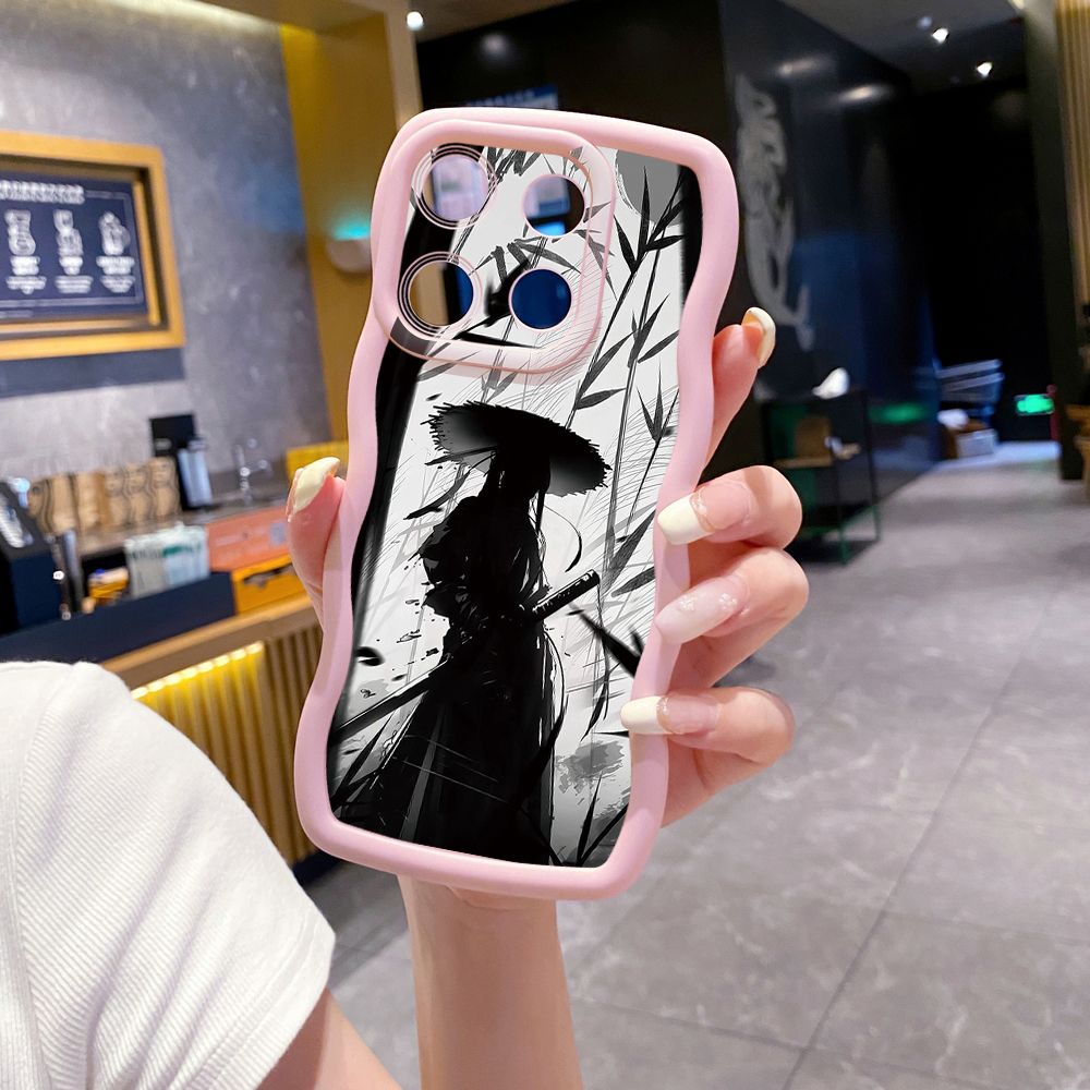 For Xiaomi Redmi Note 13 Pro 5G 12S 12 Turbo 11S 13C 12C Dragon Pattern Sword Wave Frame Phone Case Anti Drop Cover