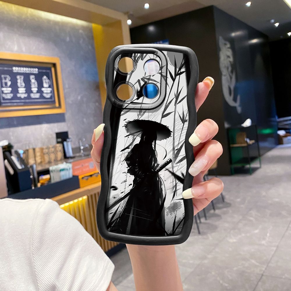 For Xiaomi Redmi Note 13 Pro 5G 12S 12 Turbo 11S 13C 12C Dragon Pattern Sword Wave Frame Phone Case Anti Drop Cover