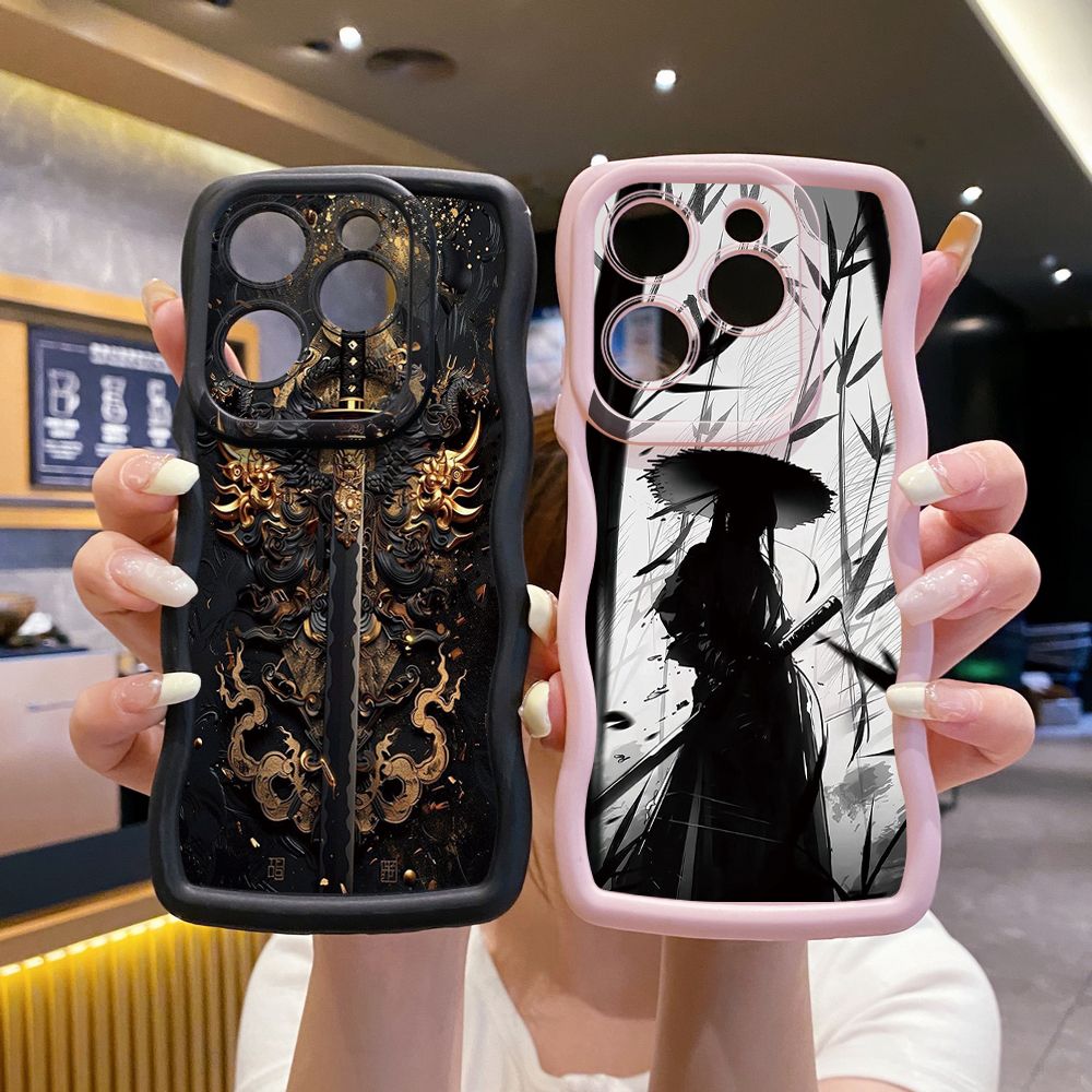 For Tecno Camon 19 Pro NEO 20 30 POP 6 GO 7 Spark GO 2023 8C 9 10 Pro 20C Dragon Pattern Sword Wave Frame Phone Case Anti Drop Cover