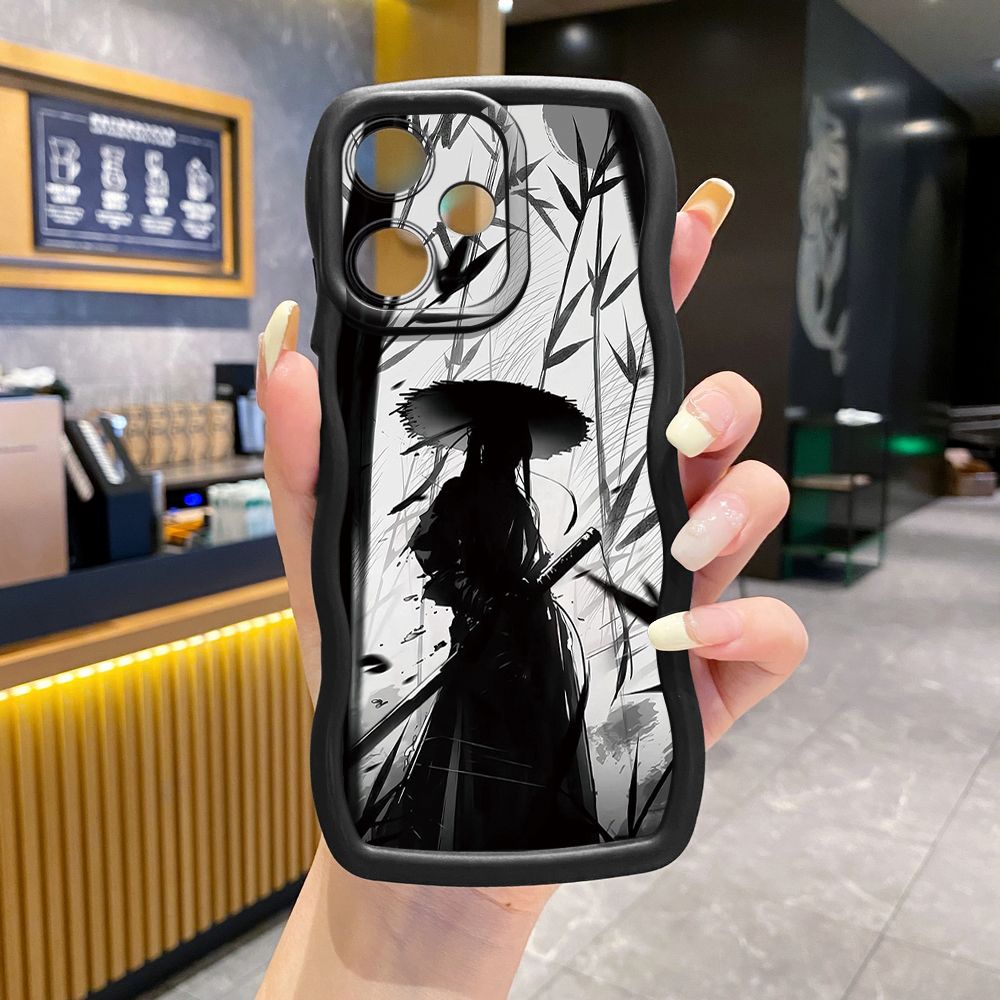 For Infinix Hot 40i 40 Pro Note 30 Play Smart 8 Pro 9 10 Play Lite Dragon Pattern Sword Wave Frame Phone Case Anti Drop Cover