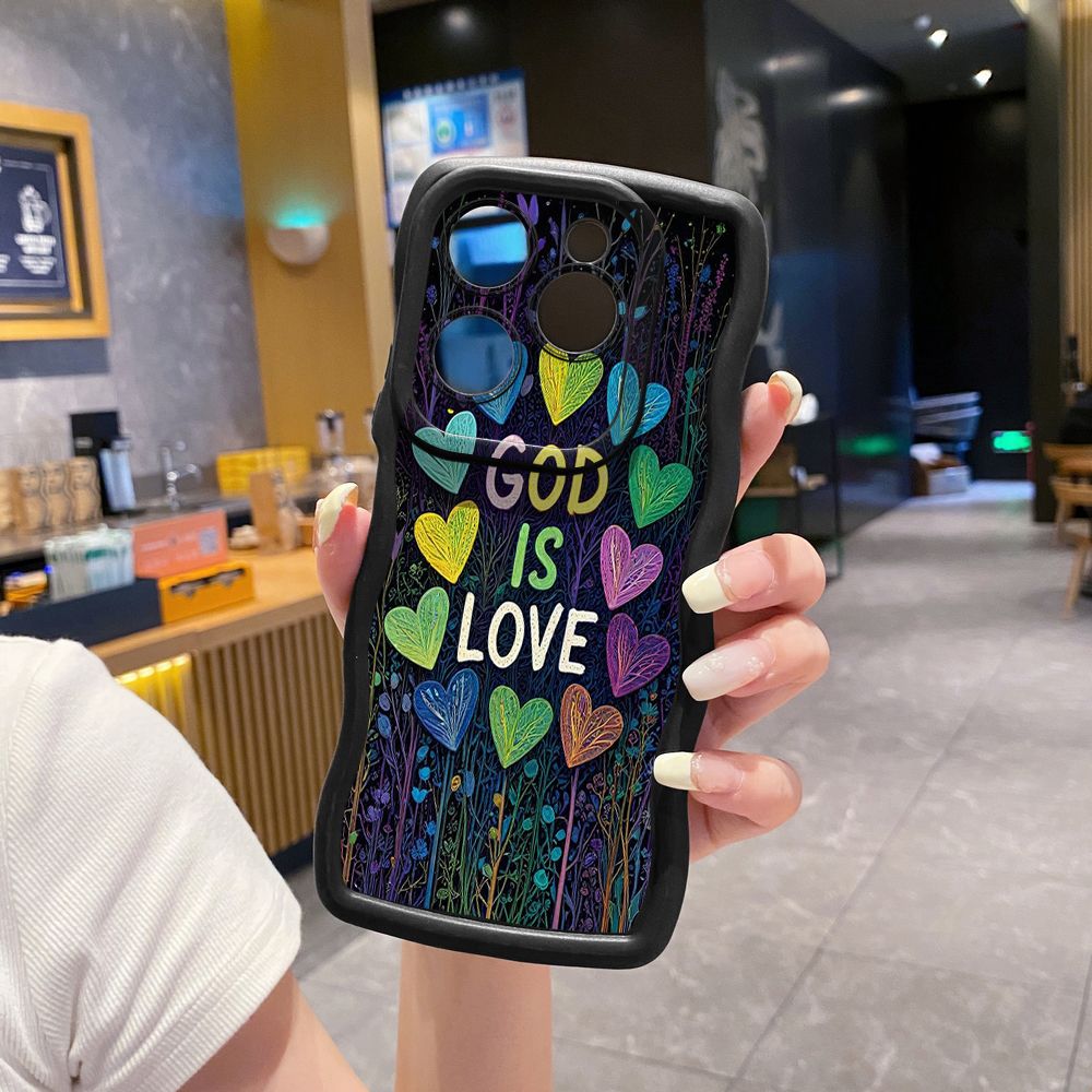 For Tecno Camon 19 Pro NEO 20 30 POP 6 GO 7 Spark GO 2023 8C 9 10 Pro 20C God Is Love Wave Frame Phone Case Anti Drop Cover