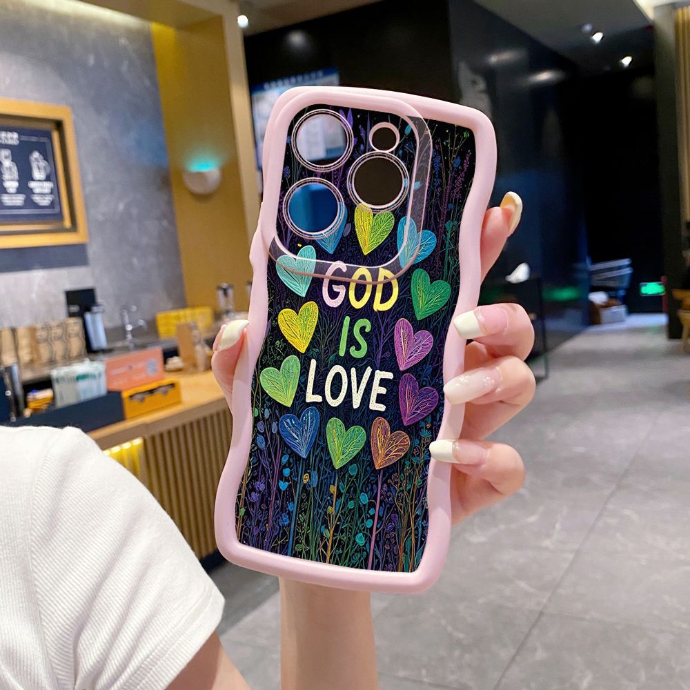 For Tecno Camon 19 Pro NEO 20 30 POP 6 GO 7 Spark GO 2023 8C 9 10 Pro 20C God Is Love Wave Frame Phone Case Anti Drop Cover