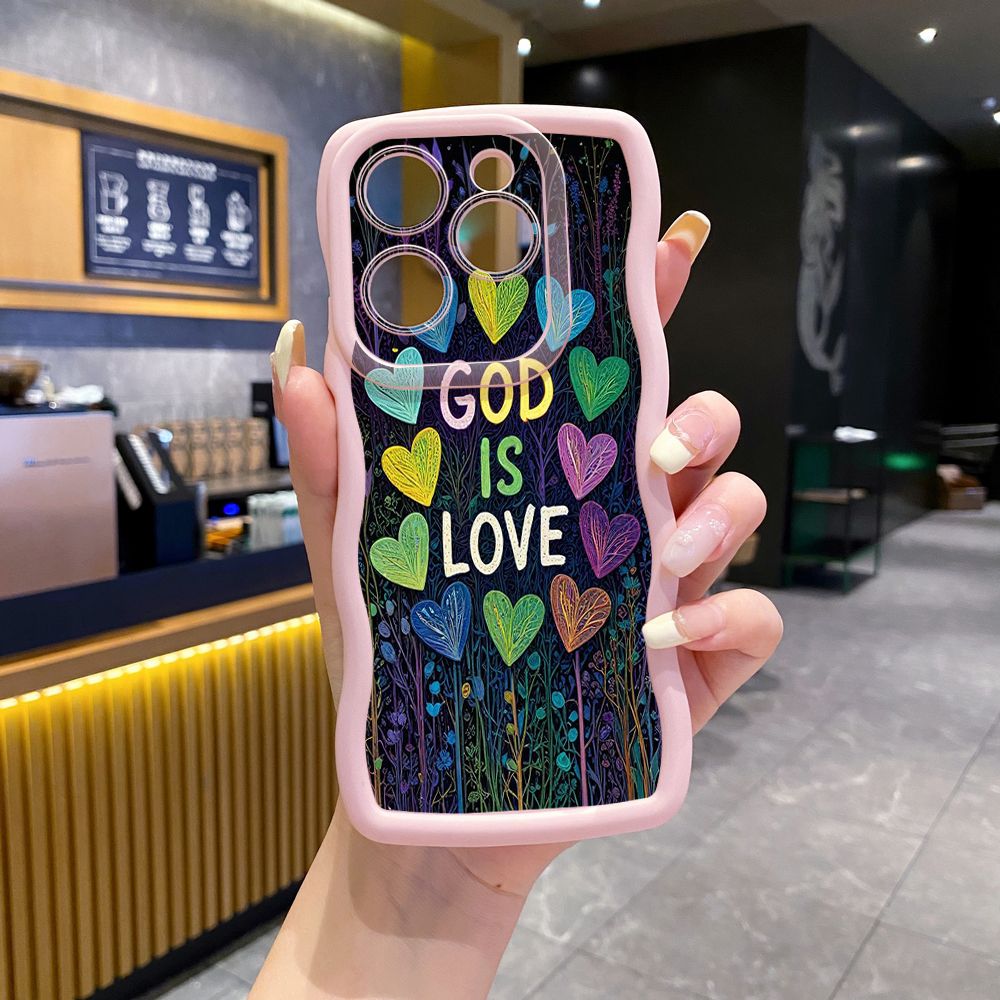 For Tecno Camon 19 Pro NEO 20 30 POP 6 GO 7 Spark GO 2023 8C 9 10 Pro 20C God Is Love Wave Frame Phone Case Anti Drop Cover