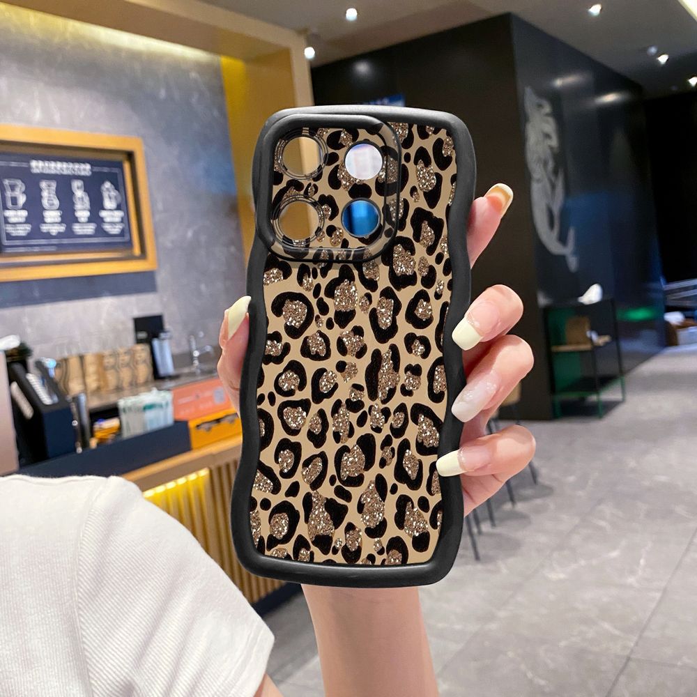 For Xiaomi Redmi Note 13 Pro 5G 12S 12 Turbo 11S 13C 12C Colorful Leopard Print Wave Frame Phone Case Anti Drop Cover