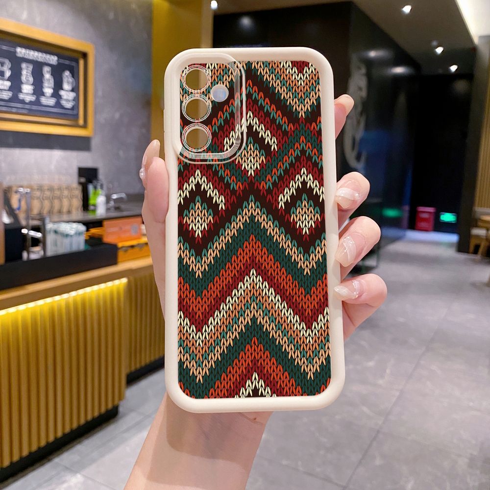 for Samsung Galaxy A15 A05 A35 A55 A14 A34 A33 A53 A73 A32 A52S A72 Diamond Plaid Full Protective Phone Case Anti Drop Cover