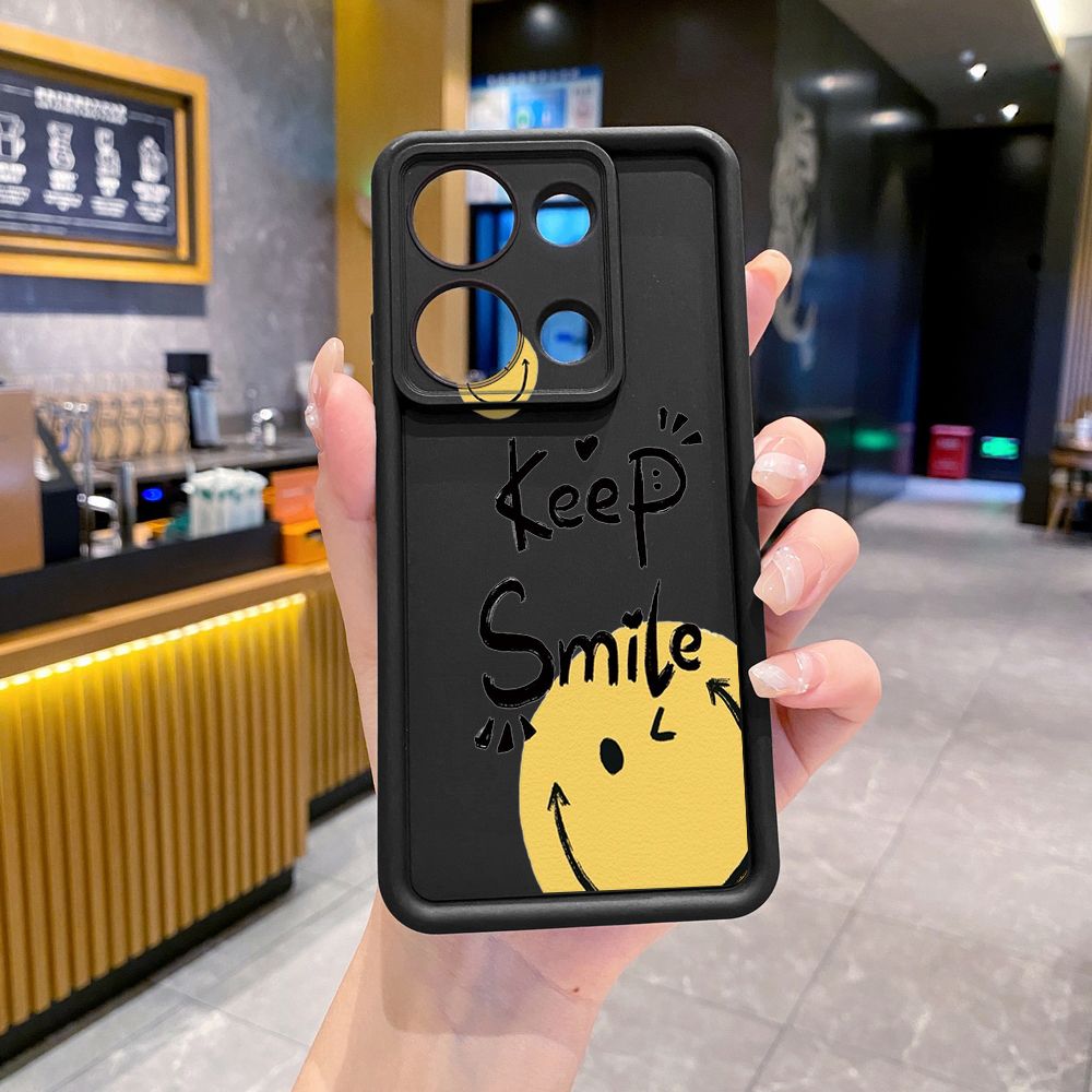 for Xiaomi Redmi Note 13 Pro 5G 12S 4G 12 Turbo 11S 13C 12C Smile Face Emoj Full Protective Phone Case Anti Drop Cover