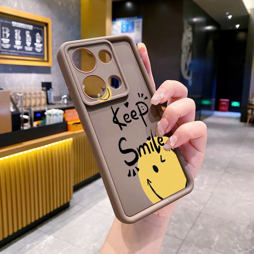 for Xiaomi Redmi Note 13 Pro 5G 12S 4G 12 Turbo 11S 13C 12C Smile Face Emoj Full Protective Phone Case Anti Drop Cover
