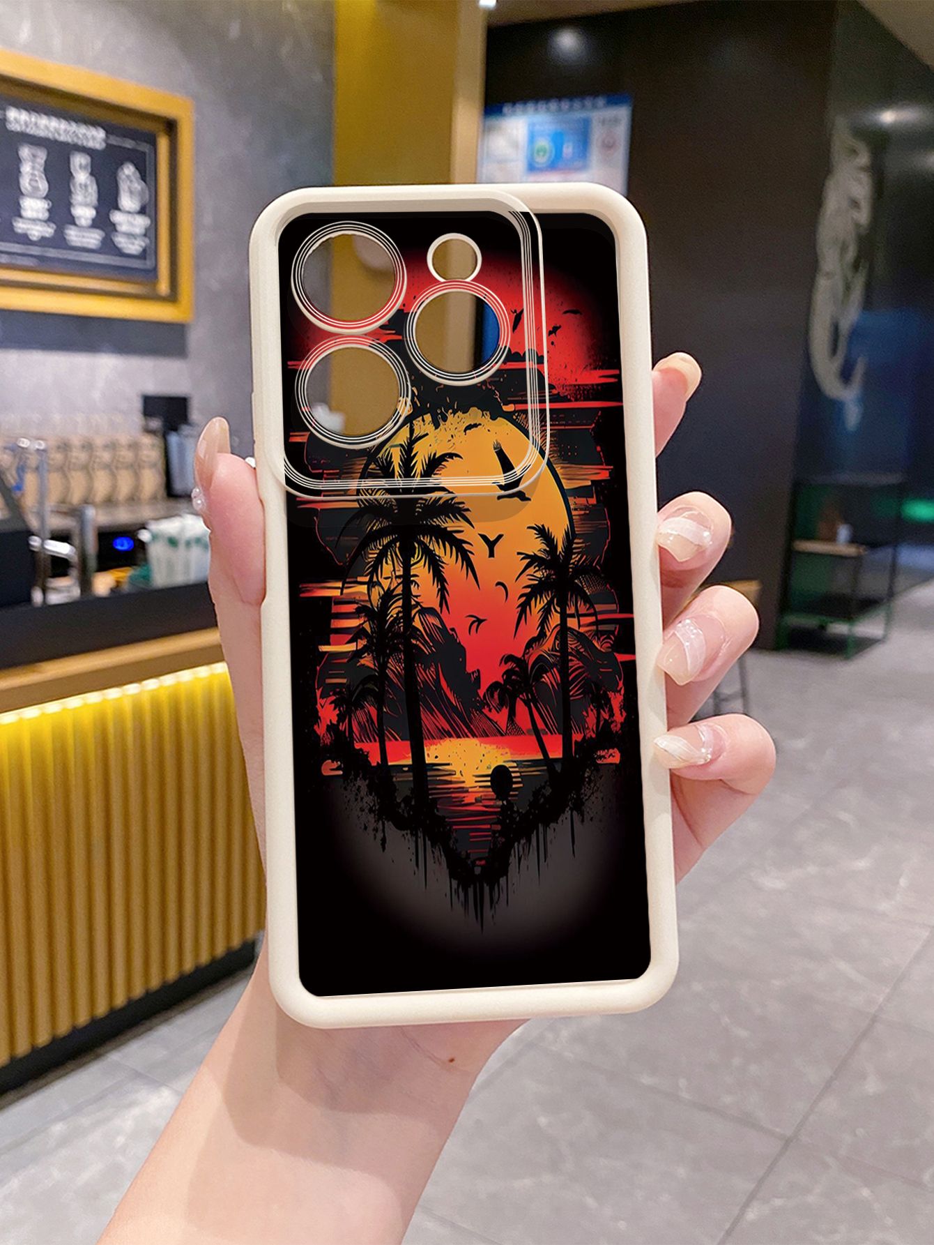for Infinix Hot 40i 40 Pro 30 Play Note 30 Smart 8 Coconut Tree Skull Full Protective Phone Case Anti Drop Cover